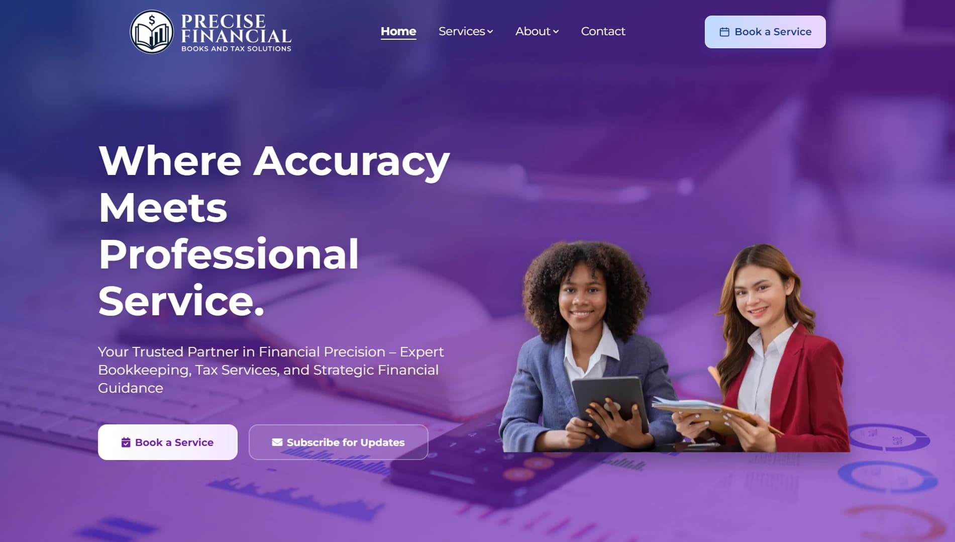 Screenshot of Precise Financial